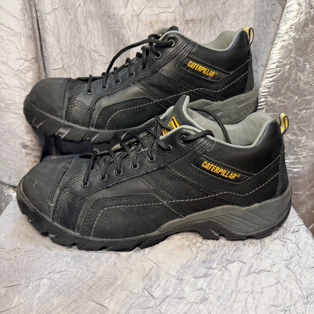 Caterpillar‎ P89955 Mens Black Composite Toe Work Shoes Wide Width Size 13 T901
